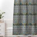 Society6 Pattern State Pyramid Line North Bath Mat, 17" x 24", Green