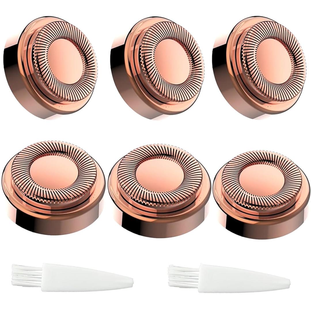Facial Hair Remover Replacement Heads - Gen 1 Compatible with Finishing Touch Flawless Hair Remover Tool for Women Easy Facial Hair Removal (6 Pack)