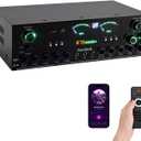 3000W Peak 5.1-Channel Home Audio Power Amplifier HiFi Stereo Amplifier with Subwoofer, 3 Microphone Inputs, USB/SD Card Reader, Remote Control for Karaoke & Home Theater
