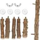 Bird Parrot Ladder Perch for Cage, Nature Wooden Bird Bridge Exercise Stands Parrot Climbing Chewing Toys for Small Animal