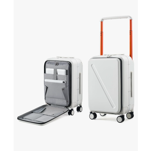 MILADA Luggage Hard Shell Suitcases Airline Approved Carry On Luggage 22x14x9 TSA Approved Luggage 20 Inch Front Opening Pocket Suitcase with Wheels Travel Luggage Wide Handle, White MILADA Luggage Hard Shell Suitcases Airline Approved Carry On Luggage 22x14x9 TSA Approved Luggage 20 Inch Front Opening Pocket Suitcase with Wheels Travel Luggage Wide Handle, White