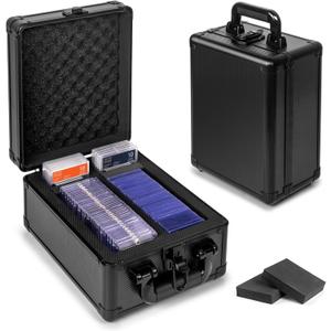 Graded Card Storage Box, Top Loaders Storage Case, Sports Trading Card Box, Cards Slab Case PSA MTG CSG BGS SGC One Touch Magnetic Card Holder, Waterproof Carrying Collector Boxes (Medium)
