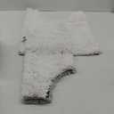 AINAHYVA Toilet Rugs U-Shaped,Super Absorbent Chenille Bathroom Rugs and Strong PVC Non-Slip Backing for Toilets Rug Set,Machine Washable,Bath Mats for Bathrooms,20"x 20",White, 2 Pack