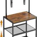 23 Inch to 50 Inch Floor Small Corner TV Stand with Storage Shelves for Living Room Bedroom, Universal Floor Television Stands with Mount, Rustic Brown Corner TV Table Desk Shelf for Small Space