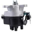 Ignition Distributor 2+4 Pins Compatible for 1996 1997 Honda Accord / 1996 Prelude L4 2.2L Cap and Rotor kit Replacement 30100-P0B-A01 TD-76U