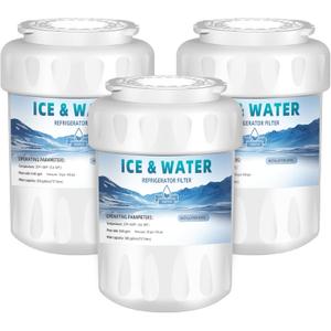 Replacement For MWF GE Smart-Water Filter MWFP, Compatible With GE MWF Water Filter, HDX FMG-1, Mwf, Mwfp3pk, MWFA, MFW, GWF, GEMWF, 46-9991, 3-Pack QWFIZ