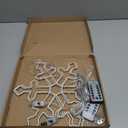 Attmu 2 Pcs Christmas Snowflake Window Lights with 144 LED Cool White, 8 Lighting Modes 12 Inches Snowflake Lights Outdoor Decorations for Home Window Display Furniture Xmas Decor