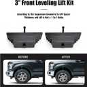 3" Adjustable Front Leveling Lift Kit Compatible with 1999-2004 Ford F-250 F-350 Super Duty 4x4 4WD Models