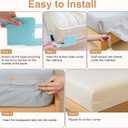 breakdark Lock Sheet Holders, Bed Sheet Holders, Fitted Sheet Holders for Corners Keep Sheets Firm & Tight Plastic Durable Heavy Duty Bedroom Bed Sheet Clips Fit All Mattress Easy Installation (Blue)