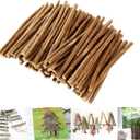 Acrux7 300 PCS Wood Craft Sticks, 4 Inch Natural Twigs for Crafts, Wood Log Sticks Crafting Twigs for DIY Crafts Projects, Home Classroom Decor (0.1-0.2 & 0.2-0.3 Inch in Diameter)