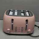 Mueller Retro Toaster 4 Slice with Extra Wide Slots Bagel, Defrost, and Cancel Function, 6 Browning Levels, Dual Independent Controls, Removable Crumb Tray and High Lift Levers, Pink