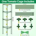 Legigo 2 Pack 65 Inch Tomato Cage for Garden, Heavy-Duty Tomato Trellis Plant Support Stakes, Adjustable Garden Trellis Plant Cage for Climbing Plants Peppers Outdoor Raised Garden Bed and Vegetables