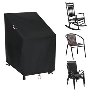 Topcover Outdoor Rocking Chair Cover,Waterproof Stackable Chair Cover with Elastic Cord Buckle,Lawn Chair Cover for Outdoor Furniture(27.5"W x 34"D x 42"H)