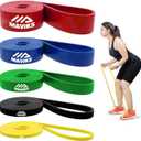 Exercise Resistance Bands for Working Out Set of 5 for Women and Men, Stretch Bands for Exercise, Physical Therapy, Arms Legs Workout, Stretching, Home Fitness (Pull-Up Bands)
