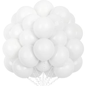 400 Pcs White Balloons 12 Inch Bulk Latex Balloon for Birthdays Weddings Party Decorations