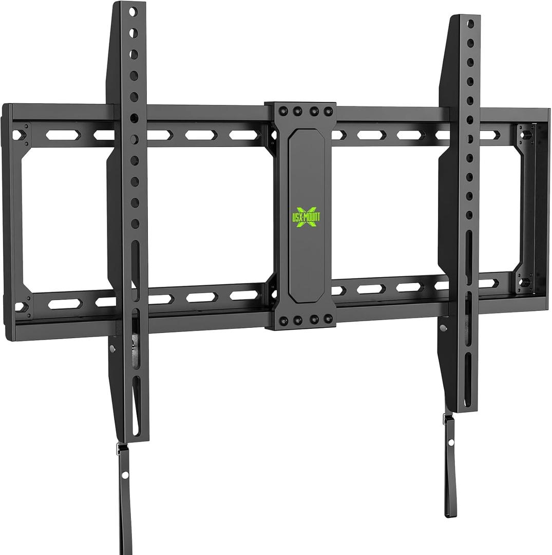 USX MOUNT TV Wall Mount,Low Profile TV Mount for Most 42-86 Inch Flat Screen Televisions,Max VESA 600x400mm Fixed Wall Mount Bracket Holds up to 132 lbs,Fits 16"/18"/24" Studs