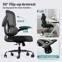 TRALT Office Chair - Ergonomic Desk Chair with Adjustable Lumbar Support, Mesh Computer Chair, Executive Chairs for Home Office Comfortable Lumbar Support (Black)