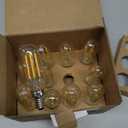 E12 Edison LED Light Bulbs 40 Watt Equivalent Candelabra, Dimmable 2700K Warm White T6 Clear LED Bulbs 4W 400lm Vintage T25 for Chandelier Ceiling Fan, Tubular Small Filament Bulbs, 12 Packs