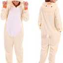 COSUSKET Snug Fit Unisex Adult Onesie Pajamas, Flannel Cosplay Animal One Piece Halloween Costume Sleepwear Homewear Small