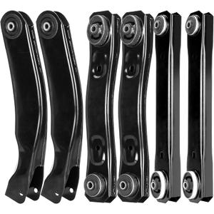6PCS Front Upper & Lower Control Arms for 1999-2004 Jeep Grand Cherokee, Rear Trailing Suspension Kit K640797 K640773 D251028