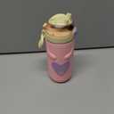 Ello Ellies 12oz Vacuum Insulated Stainless Steel Kids Water Bottle with Straw and Built-in Carrying Handle and Leak-Proof Locking Lid for School Backpack, Lunchbox and Outdoor Sports, Unicorn