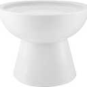 LoeJan Elevated Cat Food and Water Bowls Set, Extra Wide and Raised Ceramic Bowls, Anti-Vomit Whisker-Free Pressure Cat Feeder for Kittens to Adult Cats and Small Dogs (White, Water Bowl)