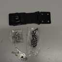 Alise Keyed Hasp Lock,4 Inch Safety Packlock Clasp Hasps Latch, Black Door Hinge Lock with Keys Keyed Locking Hasps for Cabinet, Closet, Drawer, Barn, Fence, Garage Doors