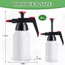 Reallnaive 2 Pcs 1000ml Multipurpose Hand Pump Spray with Adjustable Brass Nozzle, Pump Sprayer for Home, Garden and Car Detailing, Surface Prep, and More