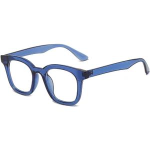 HUIHUIKK Nearsighted Retro Myopia Glasses Everyday Use Mens Womens Distance Glasses (-1, Blue)