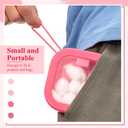Kathfly 4 Pcs Pink Color Hair Tie Organizer Portable Hair Accessory Storage Containers Stackable Tie Bobby Pin Holder Home Cotton Swab Dispenser Accessories Jewelry Organizer Box