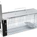 Squirrel/Chipmunk Trap  Heavy Duty Humane Live Cage for Rats, Mice, Weasels, and Other Small Rodents  Outdoor Reusable Steel Animal Trap for Pati