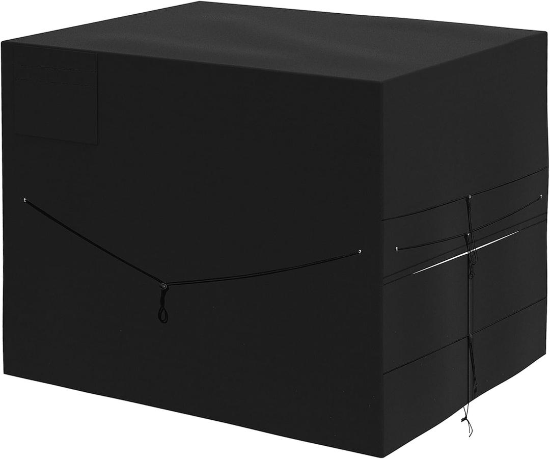 Adnee Pool Heat Pump Cover,40 x 34 x 31 Inches 600D Waterproof Pool Equipment Cover for Winter,Adjustable Pool Heater Winter Cover for Outside Units