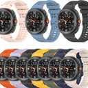 10 Pack Compatible for Galaxy Watch 8 40mm/44mm/Classic 46mm Watch Band- Silicone Soft Breathable Waterproof Sport, Adjustable for Women Men