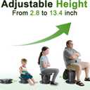 Retractable Portable Toilet, Adjustable Height Camping Toilet for Adults Kids, Compact Travel toilet for Car, Camping, Emergency, Outdoor Portable Potty