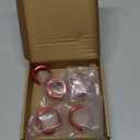 for RAM AC Control Radio Knob Cover Trim Ring Fit for Dodge RAM 2018-Present Red Interior Accessories 5pcs