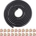 Tnisesm 6.6ft 3/8 Inch Fuel Line Hose with 20 Clamps, Rubber Fuel Line for Lawn Mower Dirt Bike ATV Generator Small Engines, 3/8" ID Fuel Hose for Briggs & Stratton Kohler Kawasaki