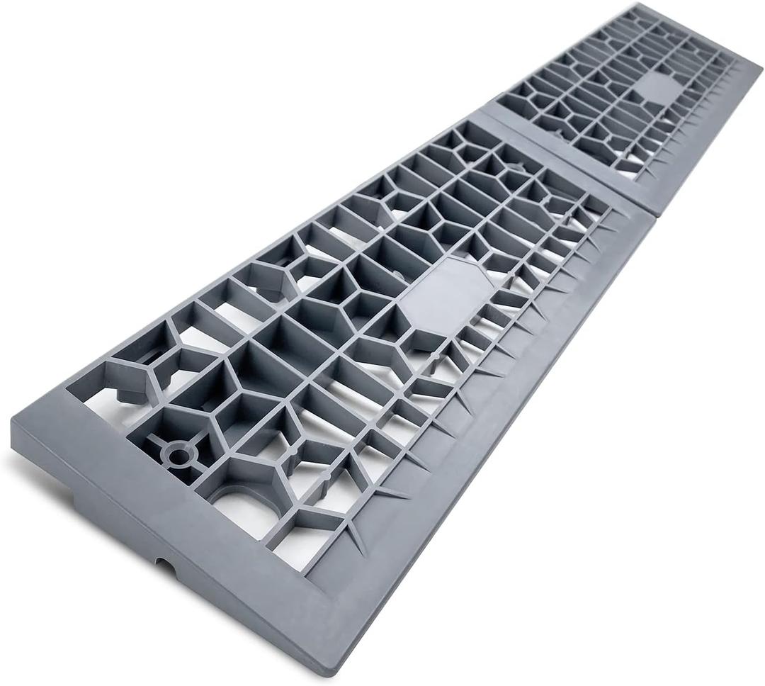 Modular Threshold Ramps for Doorways, 1" Rise Wheelchairs Ramps for Home Indoor, Solid Upgrade Material 3000 Lbs Load Capacity Door Ramps for Cars (2 PCS)