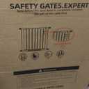 55 Inch Extra Tall Pet Gate for Cats,29.92"-43" Adjustable Wide Dog Gates, Pressure Mounted Walk Through Tall Pets Gate for Doorways, Hallway, Stairs(White)