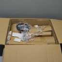 MEXO Modern Crystal Pendant Light Fixture 3Pack Matte Black Finish Hanging Lighting Crystal Chandelier for Living Room, Kitchen, Hallway