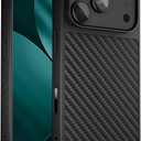 Mous for iPhone 17 Pro Max Case, Compatible with MagSafe - Limitless - Protective Carbon Fibre Cover for iPhone 17 Pro Max - Shockproof, Full Camera Protection, Anti-Scratch Back, Black