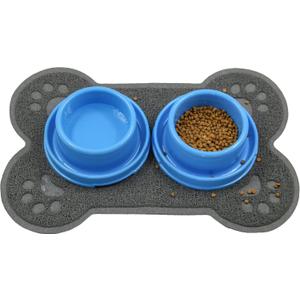 Petlike Pet Feeding Mat for Large Dogs and Cats, Non-Slip and Waterproof Large Dog Bowl Mat for Food and Water, Easy to Clean