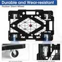 2 Pcs Large Flat Dolly, 1760 Lbs Capacity Moving Dolly Heavy Duty Furniture Dolly 4 Wheels Rectangle Multifunctional Mover Carrier for Piano Furniture Couch Washing Machine Fridge Heavy Items
