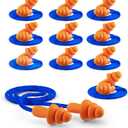 Quality Reusable Earplugs 20 Pair - 25dB Corded Silicone Ear Plugs for Shooting Construction Work Ear Plugs Motorcycle Range Hunting Hearing Protection Ear Protection for Mowing Earplugs Reusable