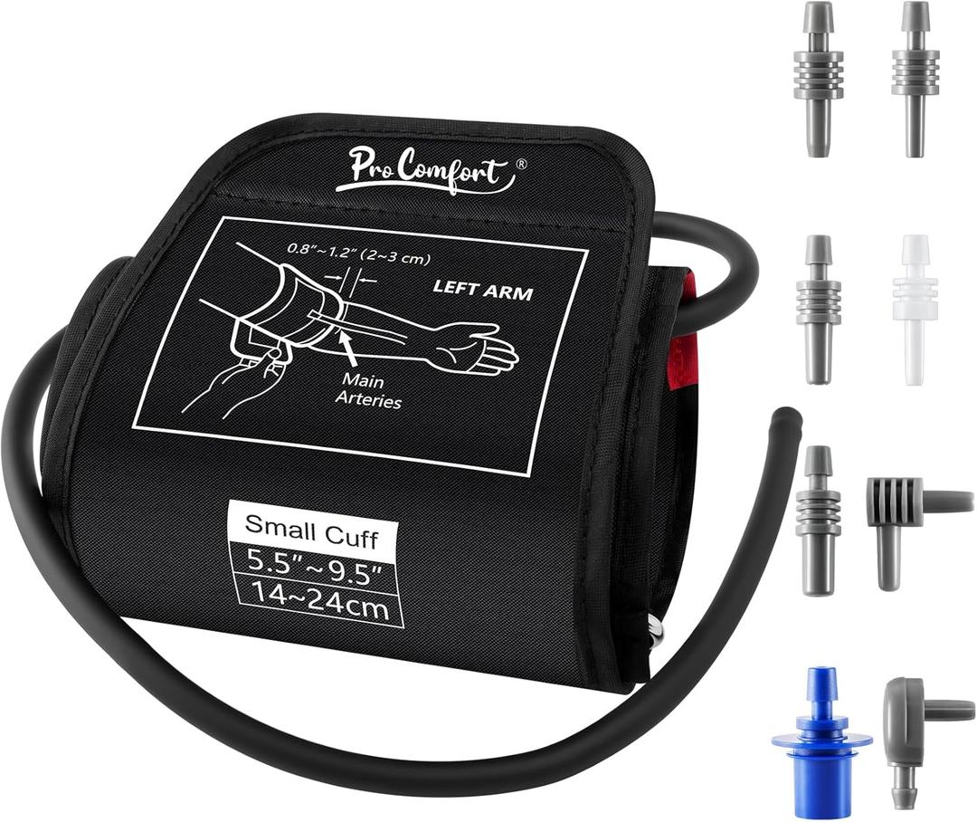 Small Pediatric Blood Pressure Cuff for Kids, Slim Arm, Child BP Cuff (5.9-9.5 Inches Arm Circumference), Replacement Cuff with 8 Connectors, Compatible with Most Monitors