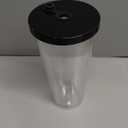 ALINK Reusable Iced Coffee Cup with Lid and Straw, 24 oz Boba Tea Smoothie Cup, Leak Proof Double Wall Insulated Iced Coffee Tumbler for Hot Cold Drinks, Bubble Tea, With 2 Boba Straws 1 Brush