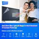 65-Inch Anti-Glare TV Screen Protector with Blue Light Filter, Matte Finish for Reducing Glare, Controlling Reflections, and Enhancing TV Viewing Comfort (65" w1430*801mm)