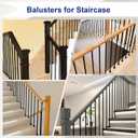 Sidasu 15 Pack Iron Balusters Square Hollow Stair Spindles 1/2" Metal Balusters with Iron Baluster Swivel Shoes for Staircase
