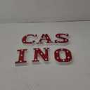 Casino Light up Letters Sign Party Decorations Battery Powered Marquee Lighted Sign LED Alphabet Letter Lights for Night Party Tabletop Decor Supplies