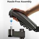 HUANUO Single Monitor Arm, Adjustable Desk Mount for 13-34 inch Screens, Holds 19.8lb, 22.44 inch Max Height, Full Motion Swivel Monitor Stand with VESA 75x75mm and 100x100mm Compatibility (Black)