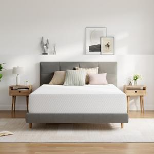 Novilla Queen Size Mattress, 14 Inch Memory Foam Mattress Queen for Pressure Relief & Comfort Sleep, Natural Fiber Infused for Cooling Refreshing Feel, CertiPUR-US Certified Mattress in a Box, Plush